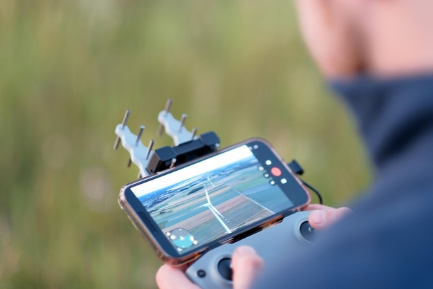 A screenshot of a drone tracking application, displaying the location and identification information of nearby drones, illustrating the functionality of the Remote ID system.