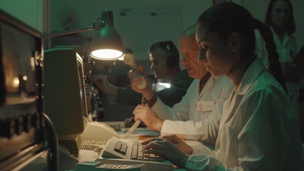 An image showcasing researchers working in a high-tech laboratory, surrounded by scientific equipment and data displays. The image should emphasize the importance of research and development in fostering innovation and technological advancements.